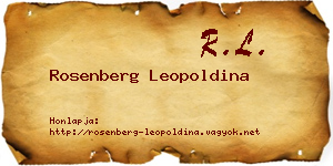 Rosenberg Leopoldina névjegykártya